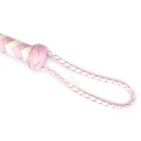 Флоггер Liebe Seele White & Pink Leather Whip