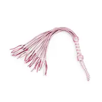 Флогер Liebe Seele White &amp; Pink Leather Whip — Переглянути зображення 1