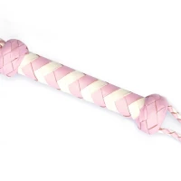 Флогер Liebe Seele White &amp; Pink Leather Whip — Переглянути зображення 4