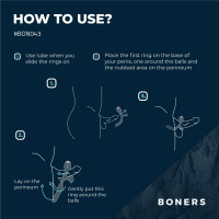 Эрекционное кольцо Boners Triple Cockring — Просмотреть изображение 11