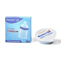 Насадка на член Recare Spike Condom Blue (презерватив з шипами)
