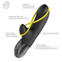 Мини вибратор-кролик со стимулирующей лентой Fun Factory AMORINO Black, лента съемная — Просмотреть изображение 5