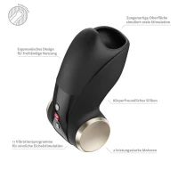 Мастурбатор для головки пеніса Fun Factory COBRA LIBRE II Black (м'яте паковання!!!) — Переглянути зображення 3