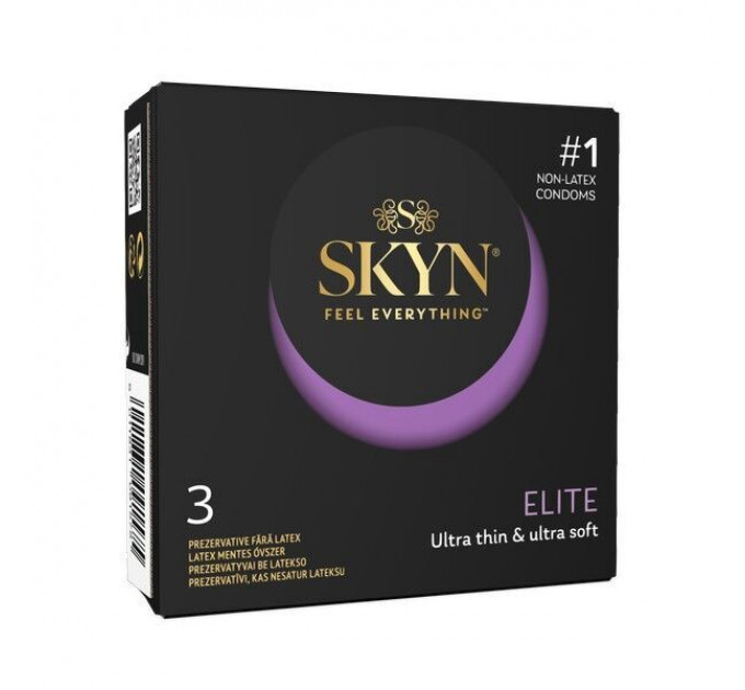 Безлатексные премиум-презервативы SKYN Elite 3 шт, ультратонкие (мятая упаковка!!!)