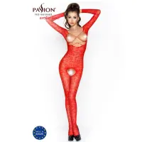 Бодістокінг Passion BS031 red, комбінезон з відкритими грудьми — Переглянути зображення 2