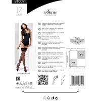 Класичні панчохи під пояс із подвійною резинкою Passion ST002 1/2 nero — Переглянути зображення 5