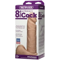 Фалоімітатор Doc Johnson Vac-U-Lock - 8 Inch ULTRASKYN Cock White, діаметр 5,1 см — Переглянути зображення 4