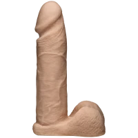 Фалоімітатор Doc Johnson Vac-U-Lock - 8 Inch ULTRASKYN Cock White, діаметр 5,1 см — Переглянути зображення 1