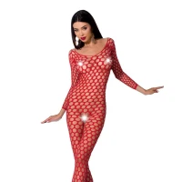Бодістокінг з великою сіткою Passion BS077 red — Просмотреть изображение 1