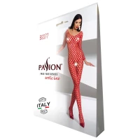 Бодістокінг з великою сіткою Passion BS077 red — Просмотреть изображение 5