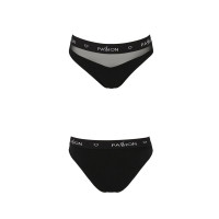 Трусики с прозрачной вставкой Passion PS006 PANTIES S, black