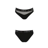 Трусики з прозорою вставкою Passion PS006 PANTIES S, black — Переглянути зображення 5