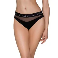 Трусики з прозорою вставкою Passion PS006 PANTIES S, black — Переглянути зображення 1