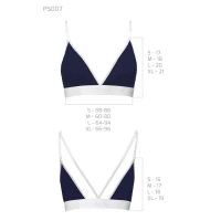Спортивний топ з подвійними бретелями Passion PS007 TOP L, navy blue — Переглянути зображення 6