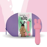 Мінівібратор FeelzToys Mister Bunny Pink з двома насадками — Переглянути зображення 1