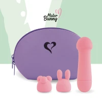 Мінівібратор FeelzToys Mister Bunny Pink з двома насадками — Переглянути зображення 4