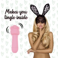 Мінівібратор FeelzToys Mister Bunny Pink з двома насадками — Переглянути зображення 3