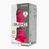 Фалоімітатор SilexD Vetus Pink (MODEL 1 size 8in), двошаровий, силікон + Silexpan, діаметр 4,2см — Просмотреть изображение 3