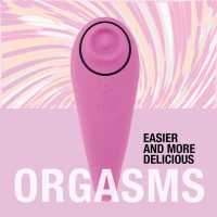 Пульсатор для клітора плюс вібратор FeelzToys - FemmeGasm Tapping &amp; Tickling Vibrator Pink — Переглянути зображення 5