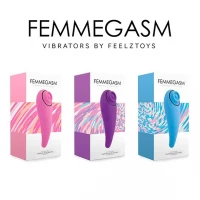 Пульсатор для клітора плюс вібратор FeelzToys - FemmeGasm Tapping &amp; Tickling Vibrator Pink — Переглянути зображення 7