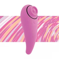 Пульсатор для клітора плюс вібратор FeelzToys - FemmeGasm Tapping &amp; Tickling Vibrator Pink — Переглянути зображення 1