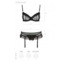 Сексуальный комплект с поясом для чулок Passion LOVELIA SET XXL/XXXL, black — Просмотреть изображение 7