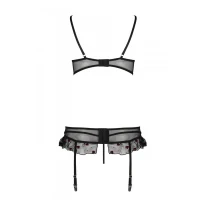 Сексуальний комплект з поясом для панчіх Passion LOVELIA SET XXL/XXXL, black — Переглянути зображення 6