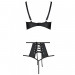 Розпродаж!!! Комплект з екошкіри Passion Tamaris Set black S/M, бюстгальтер та трусики