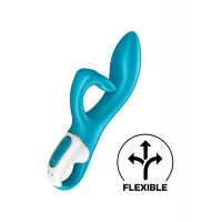 Вібратор-кролик із потрійним відростком Satisfyer Embrace me Turquoise, 2 мотори, діаметр 3,6 см — Переглянути зображення 3