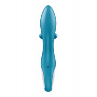 Вибратор кролик с тройным отростком Satisfyer Embrace me Turquoise, 2 мотора, диаметр 3,6 см
