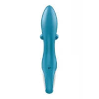 Вібратор-кролик із потрійним відростком Satisfyer Embrace me Turquoise, 2 мотори, діаметр 3,6 см — Переглянути зображення 6