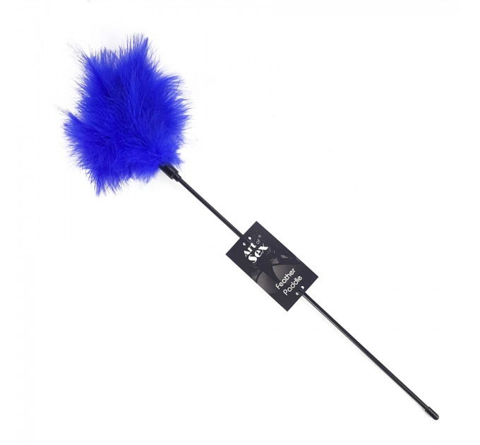 Лоскітка з пером індика Art of Sex – Feather Paddle, синя