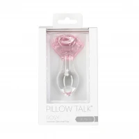 Скляна анальна пробка Pillow Talk Rosy Luxurious Glass Anal Plug, ⌀3,3 см, віброкуля в подарунок — Просмотреть изображение 5