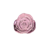 Скляна анальна пробка Pillow Talk Rosy Luxurious Glass Anal Plug, ⌀3,3 см, віброкуля в подарунок — Просмотреть изображение 3