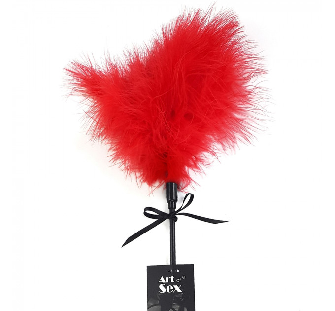 Щекоталка со шлепалкой Пика Art of Sex – Puff Peak, красная
