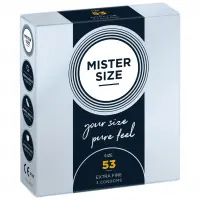 Розпродаж!!! Презервативи Mister Size - pure feel - 53 (3 шт) (термін 05.2026) — Переглянути зображення 1