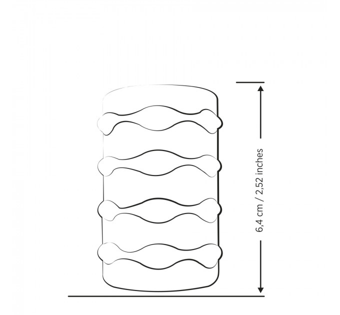 М’який мастурбатор Romp Mosh Transparent, двосторонній, наскрізний, для пар та мінету