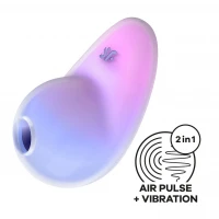 Вакуумний стимулятор з вібрацією Satisfyer Pixie Dust Violet/Pink — Просмотреть изображение 1