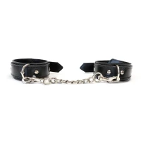 Наручники із екошкіри Art of Sex - Handcuffs Emoji, колір чорний — Переглянути зображення 4