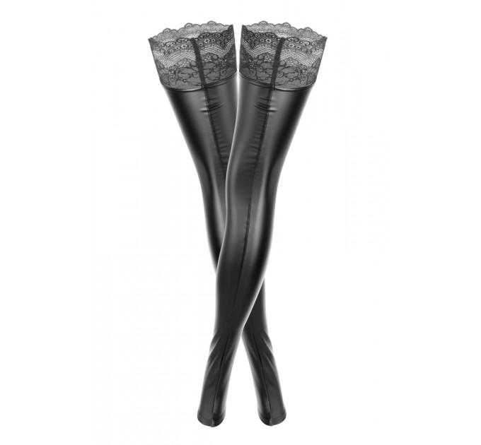 Панчохи з мокрим ефектом Noir Handmade F135 Powerwetlook stockings, XXL, без мисків