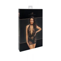 Сукня Noir Handmade F313 Mythos, S, black, прозора, міні, відкрита спина, декор зі стразів — Переглянути зображення 7