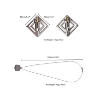 Затискачі для сосків з важкою підвіскою LOCKINK Adjustable Nipple Clamps with Heavy Pendant, під срібло — Переглянути зображення 9