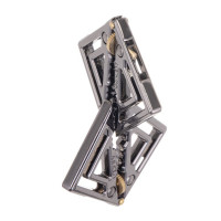 Затискачі для сосків з важкою підвіскою LOCKINK Adjustable Nipple Clamps with Heavy Pendant, під срібло