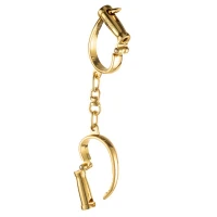 Наручники LOCKINK Love-slave Handcuffs, золотисті, металеві, у формі стремен — Просмотреть изображение 2
