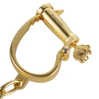 Наручники LOCKINK Love-slave Handcuffs, золотисті, металеві, у формі стремен — Просмотреть изображение 4