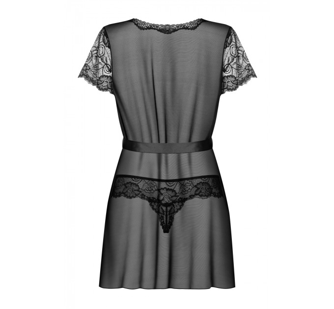 Пеньюар Obsessive Alluria peignoir & thong L/XL