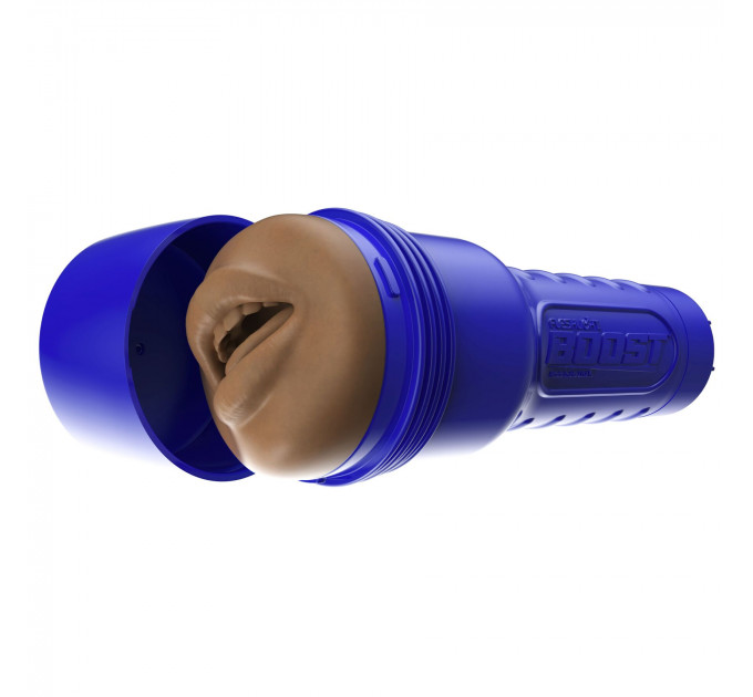Мастурбатор-ротик Fleshlight Boost Blow Medium Dark Flesh, плаваючі кільця Turbo Tech
