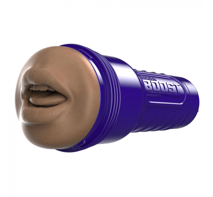 Мастурбатор-ротик Fleshlight Boost Blow Medium Dark Flesh, плаваючі кільця Turbo Tech