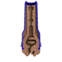 Мастурбатор-ротик Fleshlight Boost Blow Medium Dark Flesh, плаваючі кільця Turbo Tech — Просмотреть изображение 6