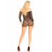 Сукня-сітка з сердечками Leg Avenue Heart net mini dress Black, зав'язки, відкриті плечі, One Size